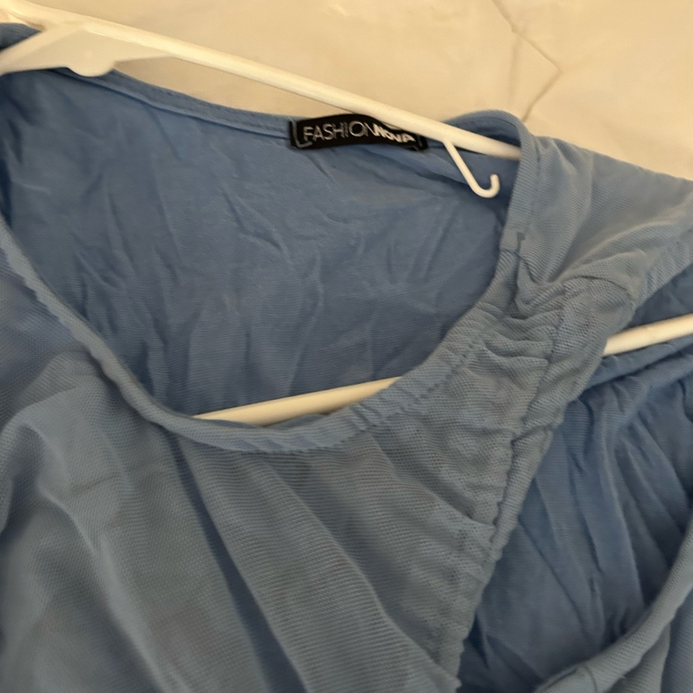 Blue mini dress